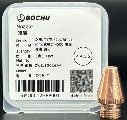 BOCHU BOCI Original Tube Bevel Nozzle Single/Double Layer D1.8-T（DY.Z.E0026AA）