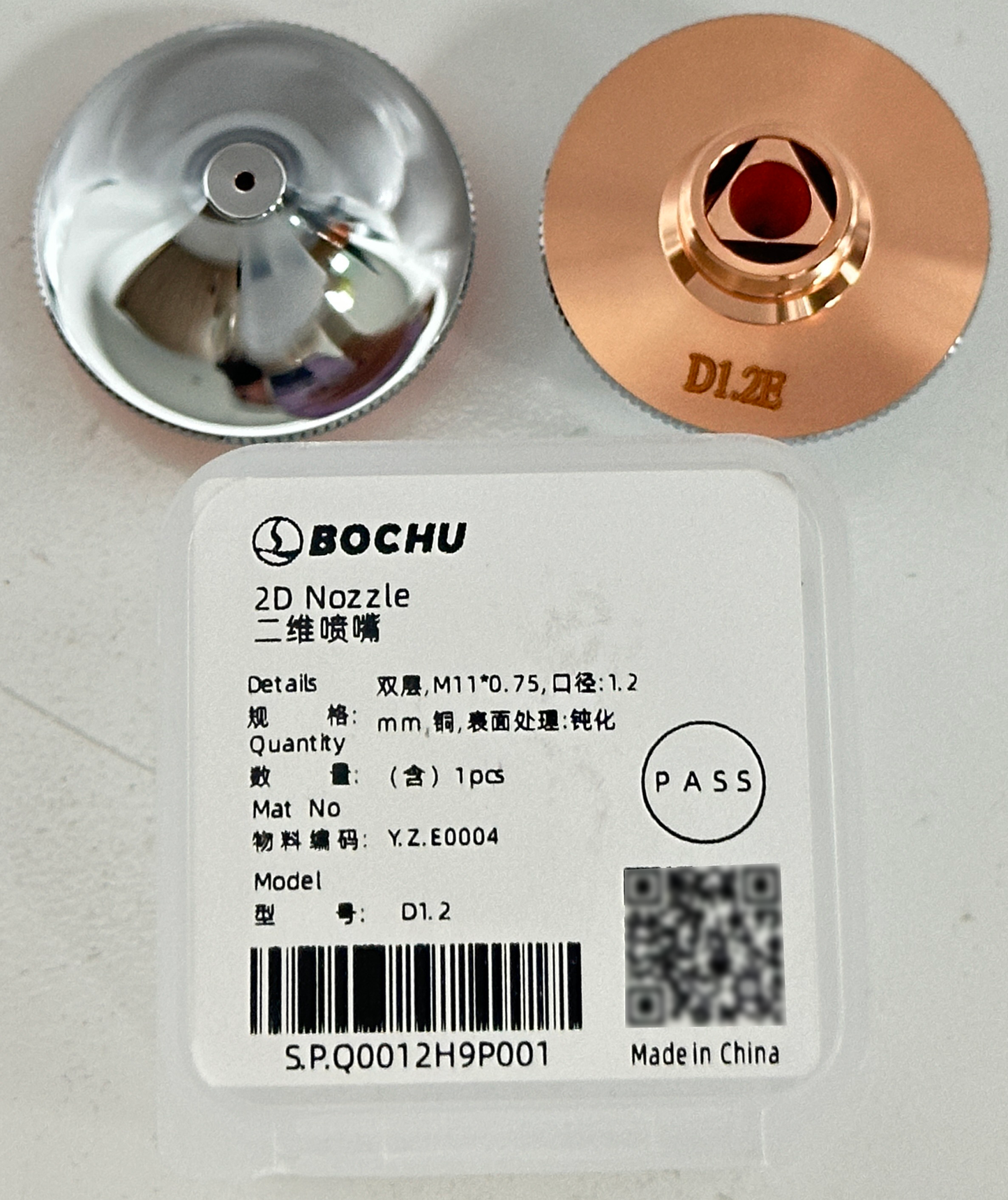 BOCHU BOCI Original Single/Double 2D Nozzles M11*0.75 D28E Double 1.2mm （Y.Z.E0004） cutting nozzles