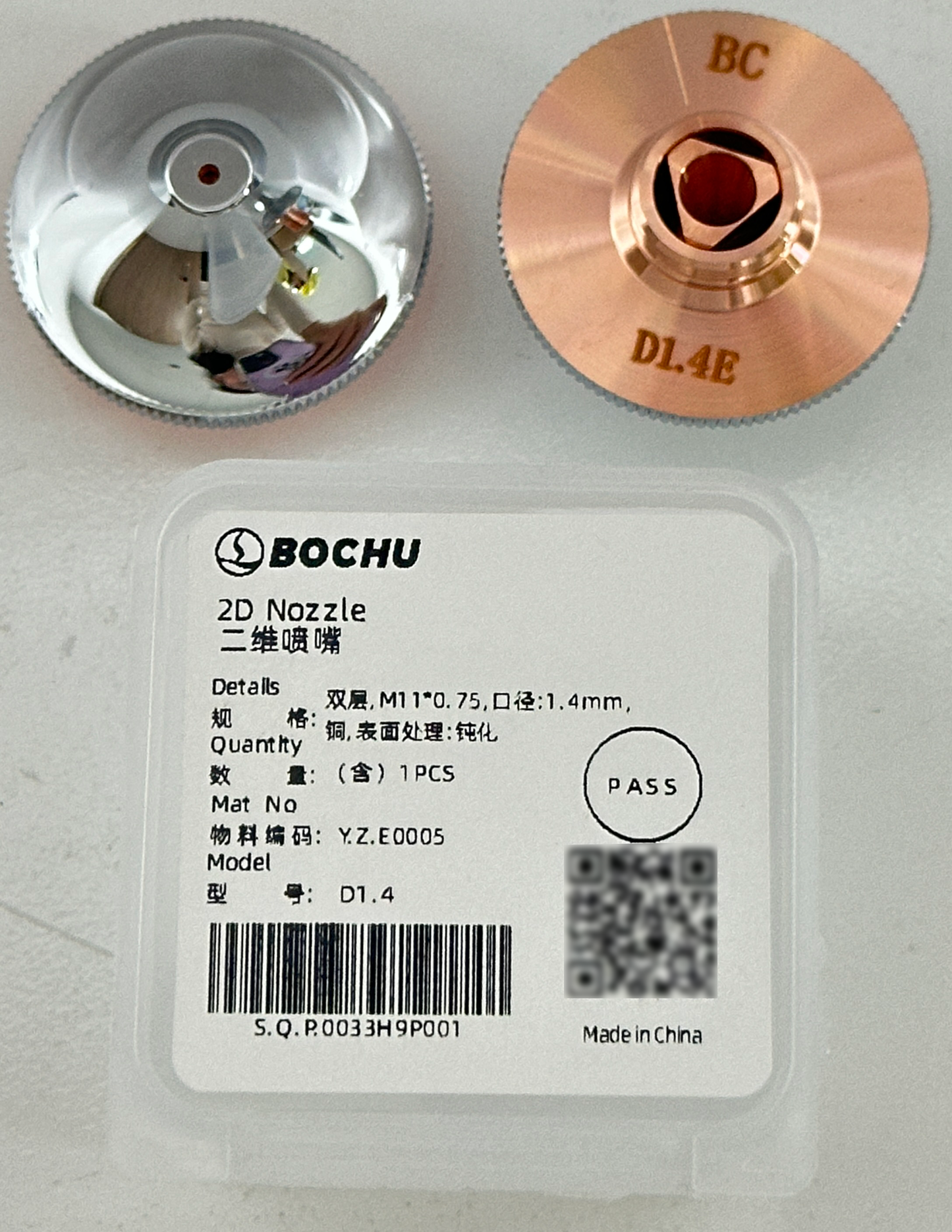 BOCHU BOCI Original Single/Double 2D Nozzles M11*0.75 D28E Double 1.4mm （Y.Z.E0005） cutting nozzles