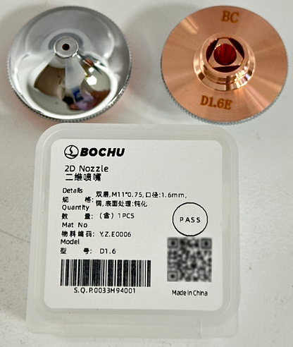 BOCHU BOCI Original Single/Double 2D Nozzles M11*0.75 D28E Double 1.6mm （Y.Z.E0006） cutting nozzles