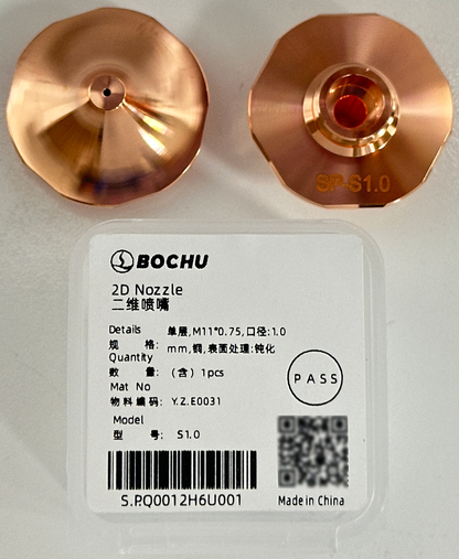 BOCHU BOCI Original Single/Double 2D Nozzles M11*0.75 D28SP Single 1.0mm （Y.Z.E0031） cutting nozzles