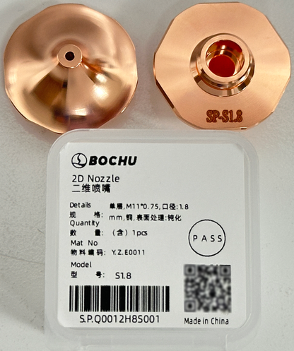 BOCHU BOCI Original Single/Double 2D Nozzles M11*0.75 D28SP Single 1.8mm（Y.Z.E0011） cutting nozzles
