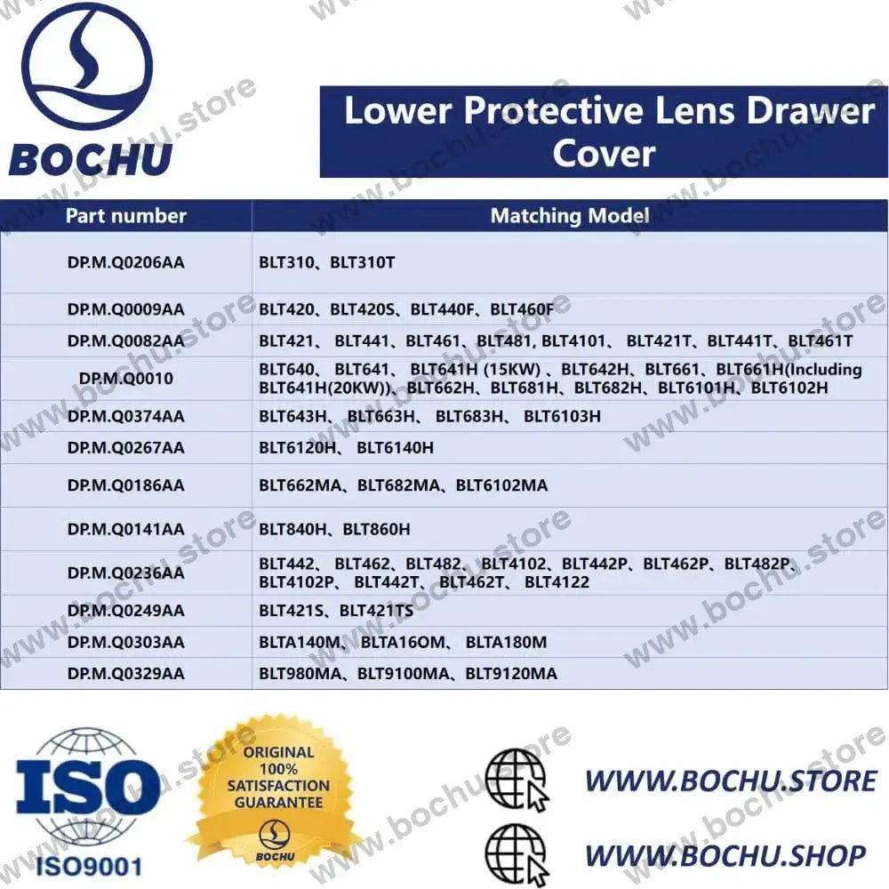 BOCHU BOCI Original Unteres Schutzglas-Schubladenabdeckung Passendes Modell