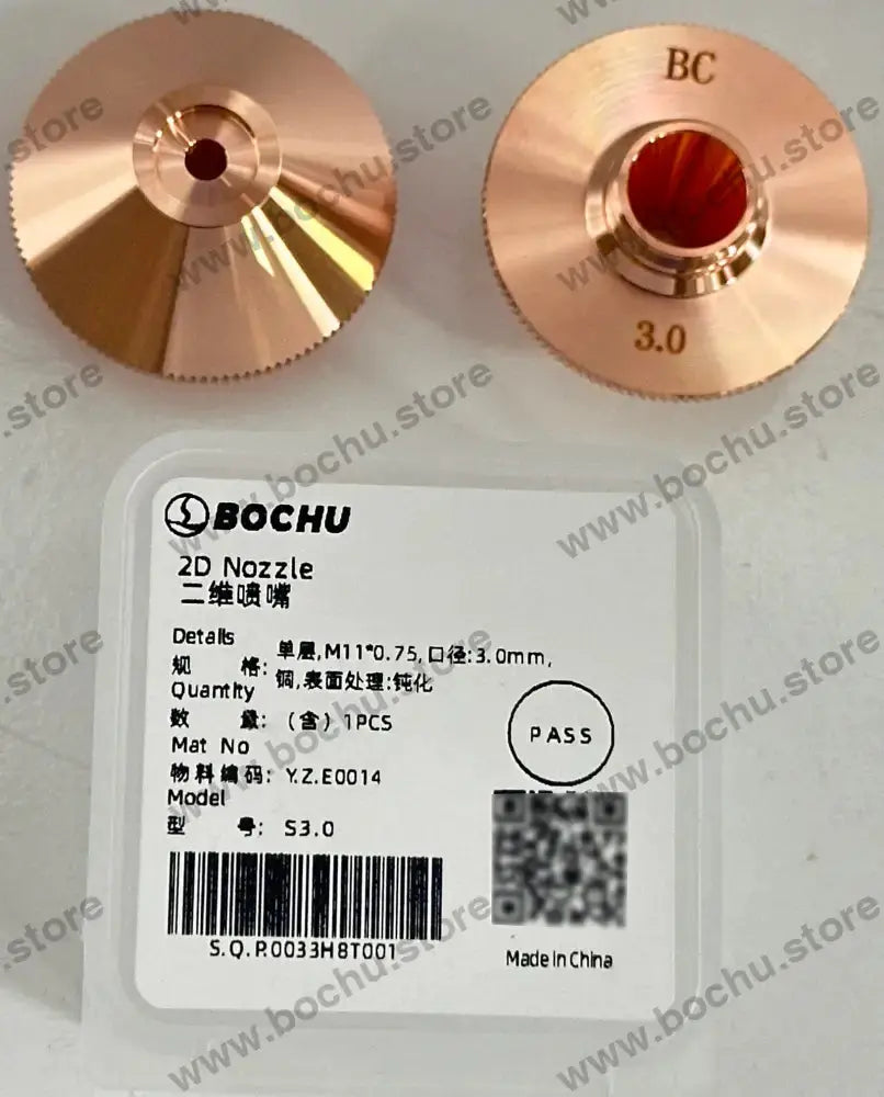 BOCHU BOCI Originale Ein-/Doppeldüsen für 2D M11×0.75 D28 Druck- Einfach 3.0mm（Y.Z.E0014） Schneiddüsen