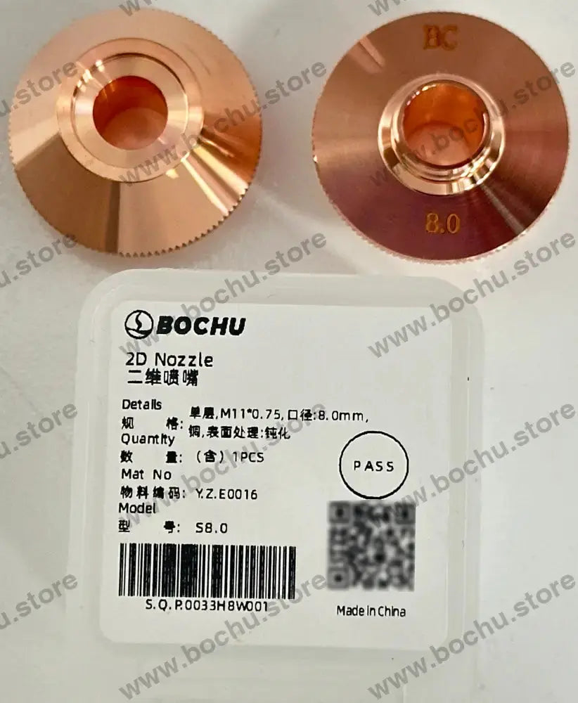 BOCHU BOCI Originale Ein-/Doppeldüsen für 2D M11×0.75 D28 Druck- Einfach 8.0mm（Y.Z.E0016） Schneiddüsen